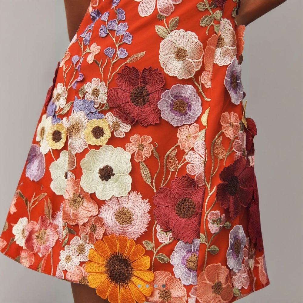 Endless Rose Strapless Floral Dress - Red and Multicolor - Picture 4 of 6